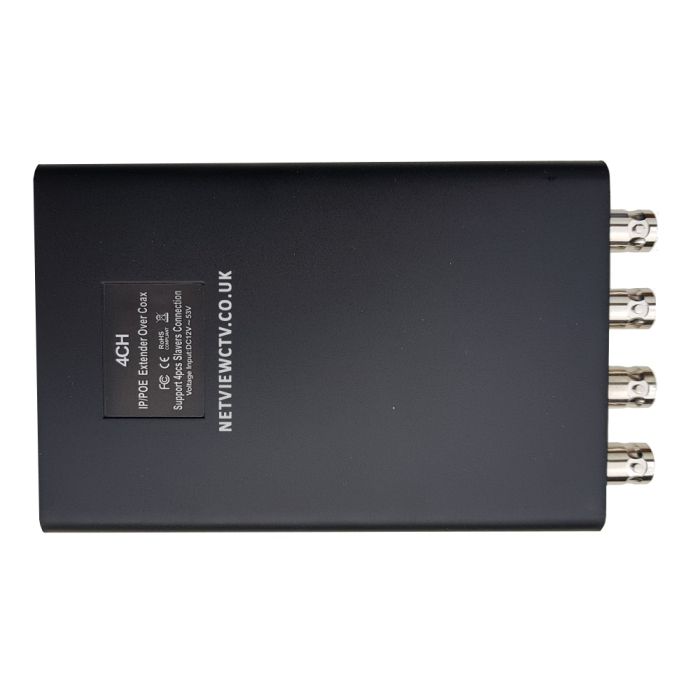 NV-JXIPVE604-POC/POE 4CH IP over Coax Extender. Long-Range PoE & PoE+ CCTV distance up to 2500m 