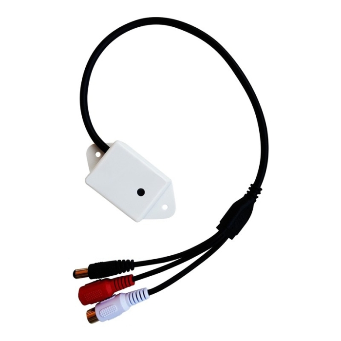 CCTV External Outdoor Mic Microphone, Clearspeach, 30m Range, 80m2 Coverage 12v