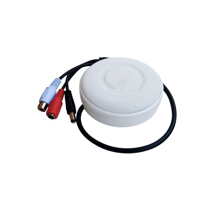 Professional CCTV Acoustic 70db Mic Microphone, High Fidelity, Transmit 3000m, Coverage 100m2, 12v side