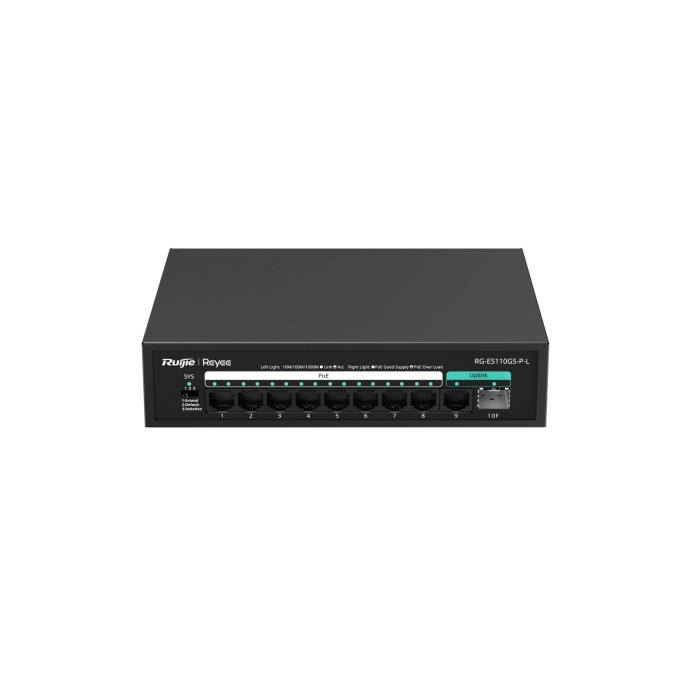 Ruijie RG-ES110GS-P-L 10-Port Gigabit Smart PoE+ Switch 8 PoE Ports 120W
