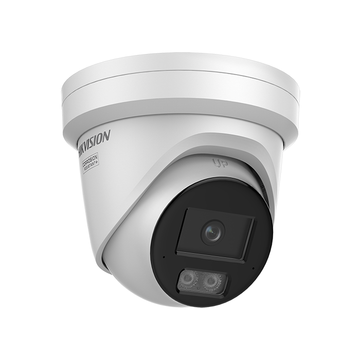 Hikvision 4MP DS-2CD2347G3 & 8MP DS-2CD2387G3 ColorVu 3.0 Gen3 Network IP Turret Camera in white, Right View