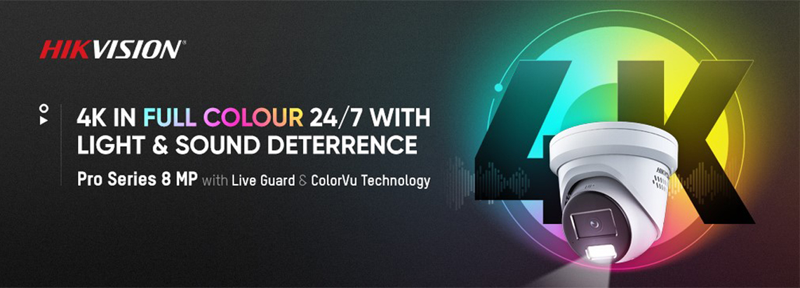 Hikvision 4K LiveGuard with ColorVu Technology & Light & Sound Deterrence