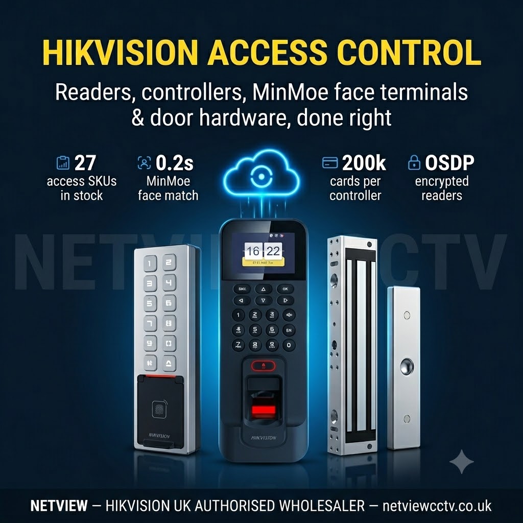 Hikvision access control installer guide — reader, MinMoe face terminal and maglock
