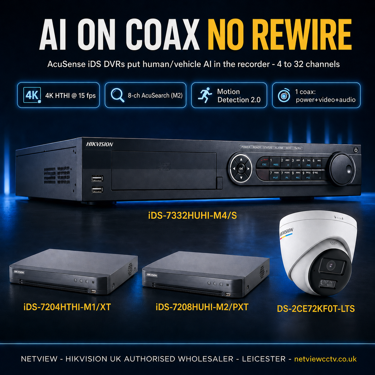 Hikvision AcuSense DVR guide for UK installers, iDS Turbo HD range
