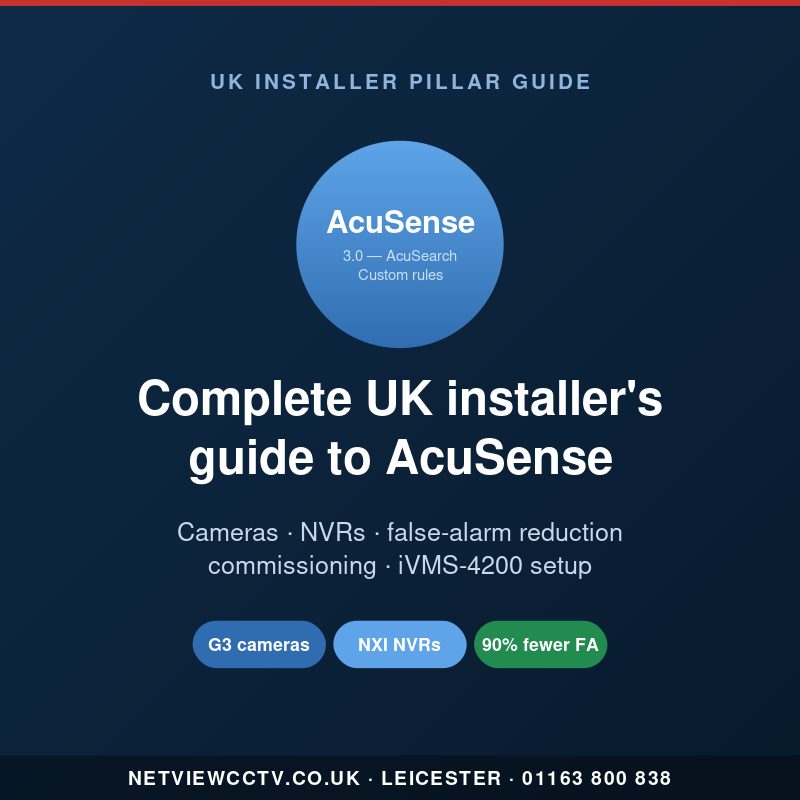 Hikvision AcuSense installer guide — deep-learning human and vehicle detection on UK CCTV systems