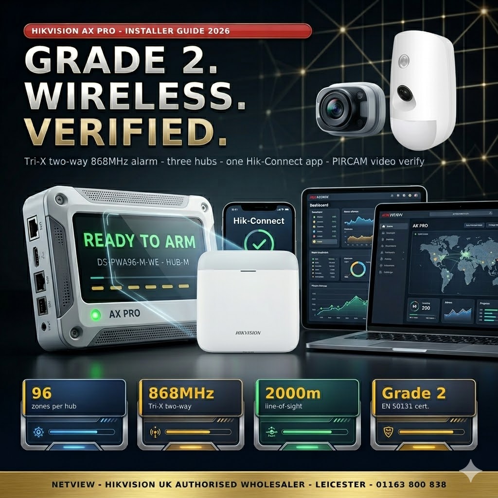 Hikvision AX PRO wireless alarm installer guide hero