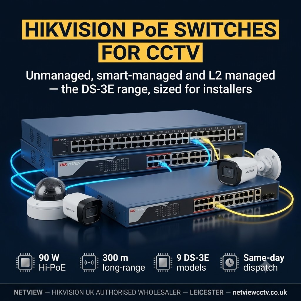 Hikvision PoE switches for CCTV installer guide: the DS-3E range