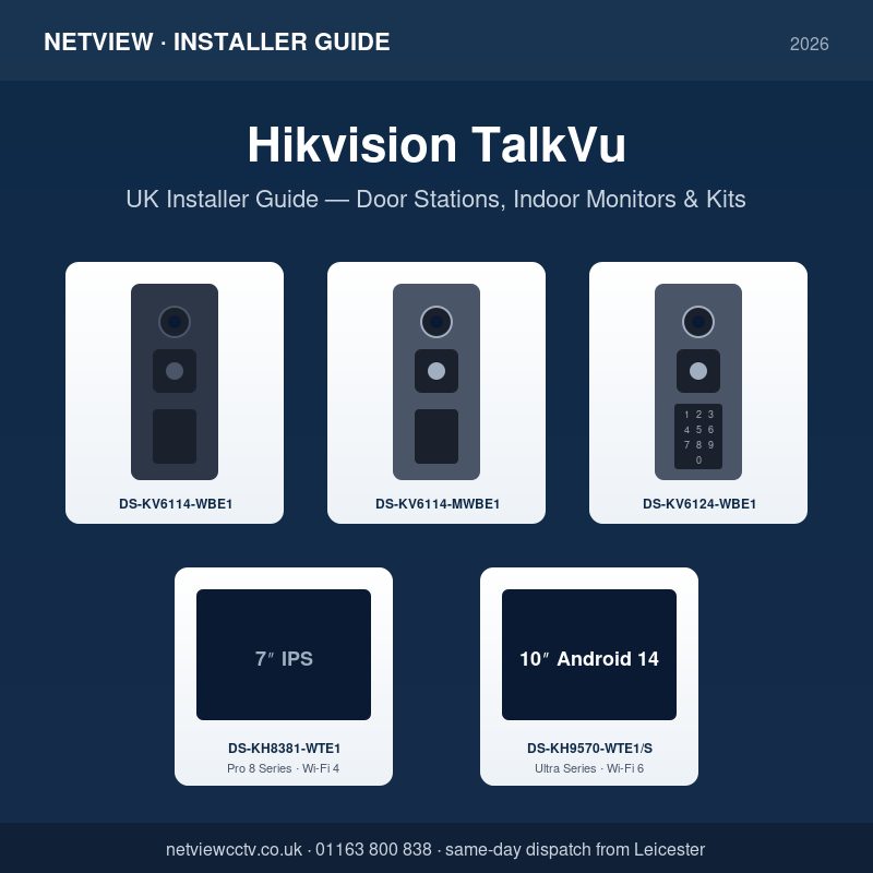 Hikvision TalkVu UK installer guide — door stations and indoor monitors