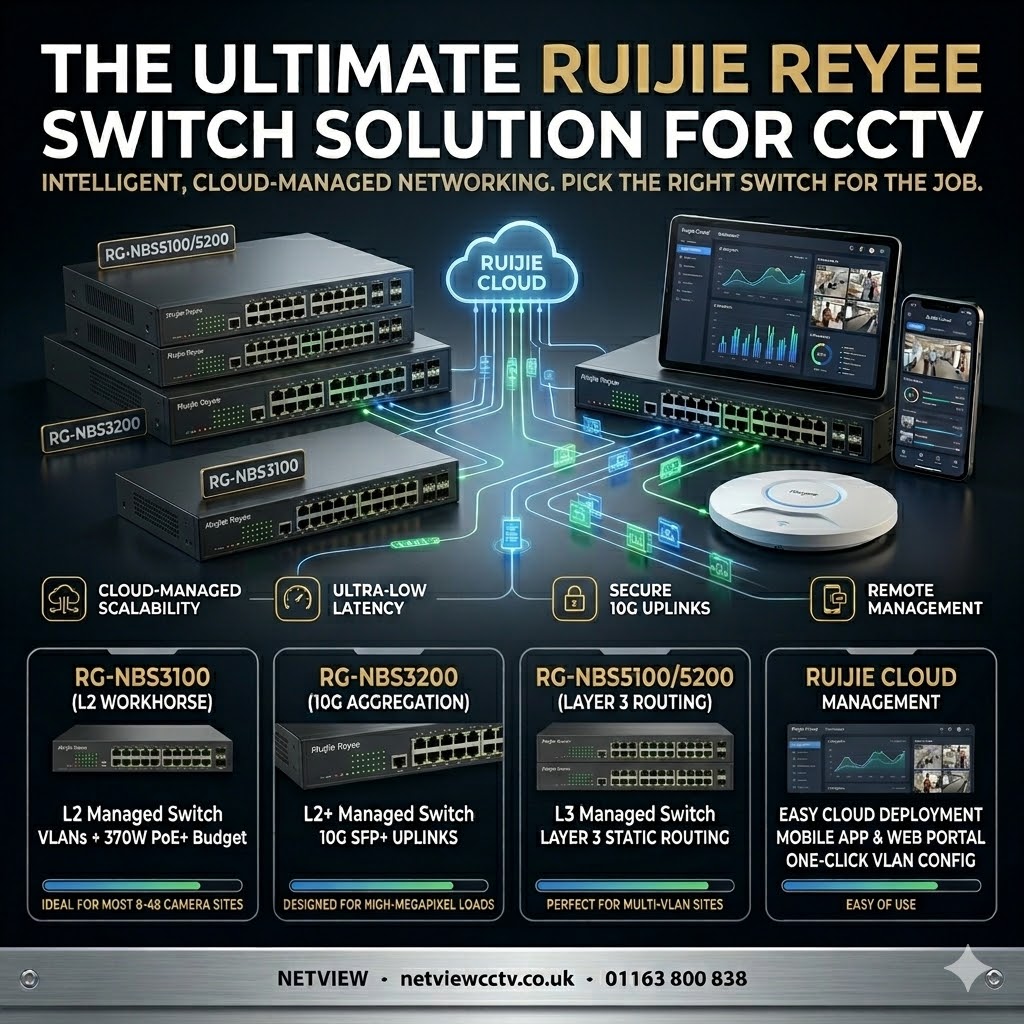 Reyee managed switches for CCTV RG-NBS range guide
