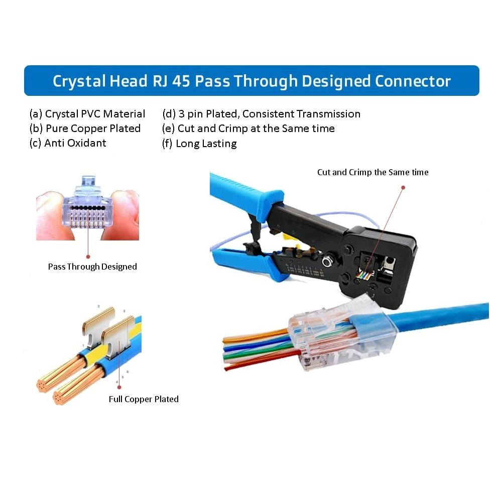 Netviewcctv EasyCrimp RJ45 Professional Ratchet Type Cut-and-Crimp Tool Netviewcctv EasyCrimp RJ45 Professional Ratchet Type Cut-and-Crimp Tool