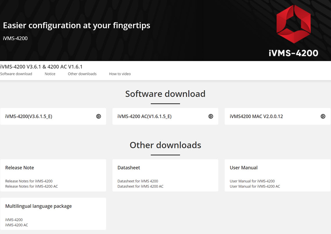 Download Hikvision iVMS-4200